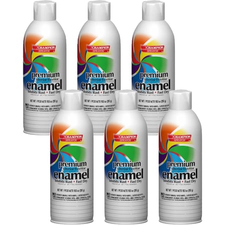 Chase Products Sprayon Quick-drying enamel Flat White.net 10.5 oz. Cans., 6PK 4190928